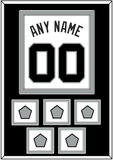 San Antonio Name & Numbers With 5 Champions Trophy Patches - Home White (1989-2002) - Double Mat 3
