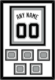 San Antonio Name & Numbers With 5 Champions Trophy Patches - Home White (2002-2017) - Triple Mat 1