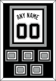 San Antonio Name & Numbers With 5 Champions Trophy Patches - Home White (2002-2017) - Triple Mat 1