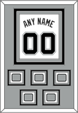 San Antonio Name & Numbers With 5 Champions Trophy Patches - Home White (2002-2017) - Triple Mat 3