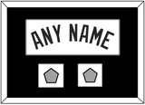 San Antonio Name With 2 Finals Patches - Home White (1989-2002) - Single Mat 1