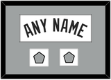 San Antonio Name With 2 Champions Banner Patches - Home White (2002-2017) - Single Mat 3