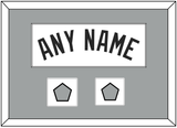 San Antonio Name With 2 Champions Banner Patches - Home White (2002-2017) - Single Mat 3