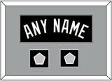 San Antonio Name With 2 Finals Patches - Road Black (1989-2002) - Single Mat 3