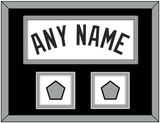 San Antonio Name With 2 Champions Banner Patches - Home White (2002-2017) - Double Mat 3