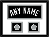 San Antonio Name With 2 Champions Banner Patches - Road Black (2002-2017) - Double Mat 1