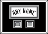 San Antonio Name With 2 Champions Banner Patches - Home White (2002-2017) - Triple Mat 3