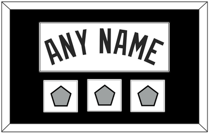 San Antonio Name With 3 Champions Banner Patches - Home White (2002-2017) - Essential Tier 1