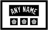 San Antonio Name With 3 Finals Patches - Road Black (1989-2002) - Single Mat 1