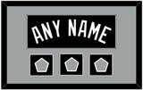 San Antonio Name With 3 Champions Trophy Patches - Road Black (2002-2017) - Single Mat 2