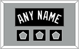 San Antonio Name With 3 Champions Trophy Patches - Road Black (2002-2017) - Single Mat 2