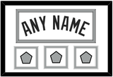 San Antonio Name With 3 Finals Patches - Home White (1989-2002) - Double Mat 1