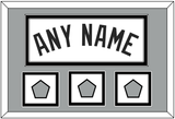 San Antonio Name With 3 Finals Patches - Home White (2002-2017) - Double Mat 3