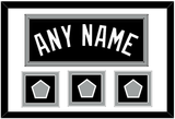 San Antonio Name With 3 Finals Patches - Road Black (1989-2002) - Double Mat 1