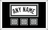 San Antonio Name With 3 Champions Banner Patches - Home White (1989-2002) - Triple Mat 2