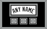 San Antonio Name With 3 Champions Banner Patches - Home White (1989-2002) - Triple Mat 2