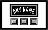 San Antonio Name With 3 Champions Trophy Patches - Road Black (1989-2002) - Triple Mat 1