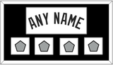 San Antonio Name With 4 Champions Banner Patches - Home White (2002-2017) - Single Mat 1