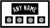San Antonio Name With 4 Champions Banner Patches - Road Black (1989-2002) - Single Mat 1