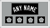 San Antonio Name With 4 Finals Patches - Road Black (2002-2017) - Single Mat 2