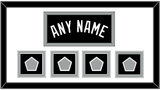 San Antonio Name With 4 Champions Banner Patches - Road Black (1989-2002) - Double Mat 1