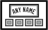 San Antonio Name With 4 Champions Banner Patches - Home White (2002-2017) - Triple Mat 1
