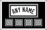 San Antonio Name With 4 Champions Banner Patches - Home White (1989-2002) - Triple Mat 2