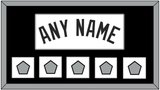 San Antonio Name With 5 Champions Banner Patches - Home White (2002-2017) - Single Mat 1