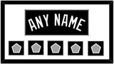 San Antonio Name With 5 Champions Banner Patches - Road Black (1989-2002) - Single Mat 1