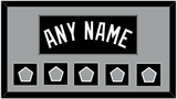 San Antonio Name With 5 Champions Banner Patches - Road Black (1989-2002) - Single Mat 2
