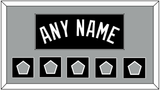 San Antonio Name With 5 Champions Trophy Patches - Road Black (1989-2002) - Single Mat 2