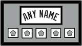 San Antonio Name With 5 Champions Trophy Patches - Home White (2002-2017) - Double Mat 3