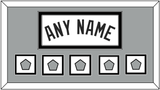 San Antonio Name With 5 Champions Trophy Patches - Home White (2002-2017) - Double Mat 3
