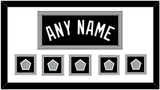 San Antonio Name With 5 Champions Banner Patches - Road Black (2002-2017) - Double Mat 1
