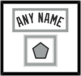 San Antonio Name & Champions Banner Patch - Home White (2002-2017) - Double Mat 1