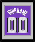 Sacramento Name & Number - Road Purple (2014-2016) - Single Mat 3
