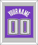 Sacramento Name & Number - Road Purple (2014-2016) - Single Mat 3