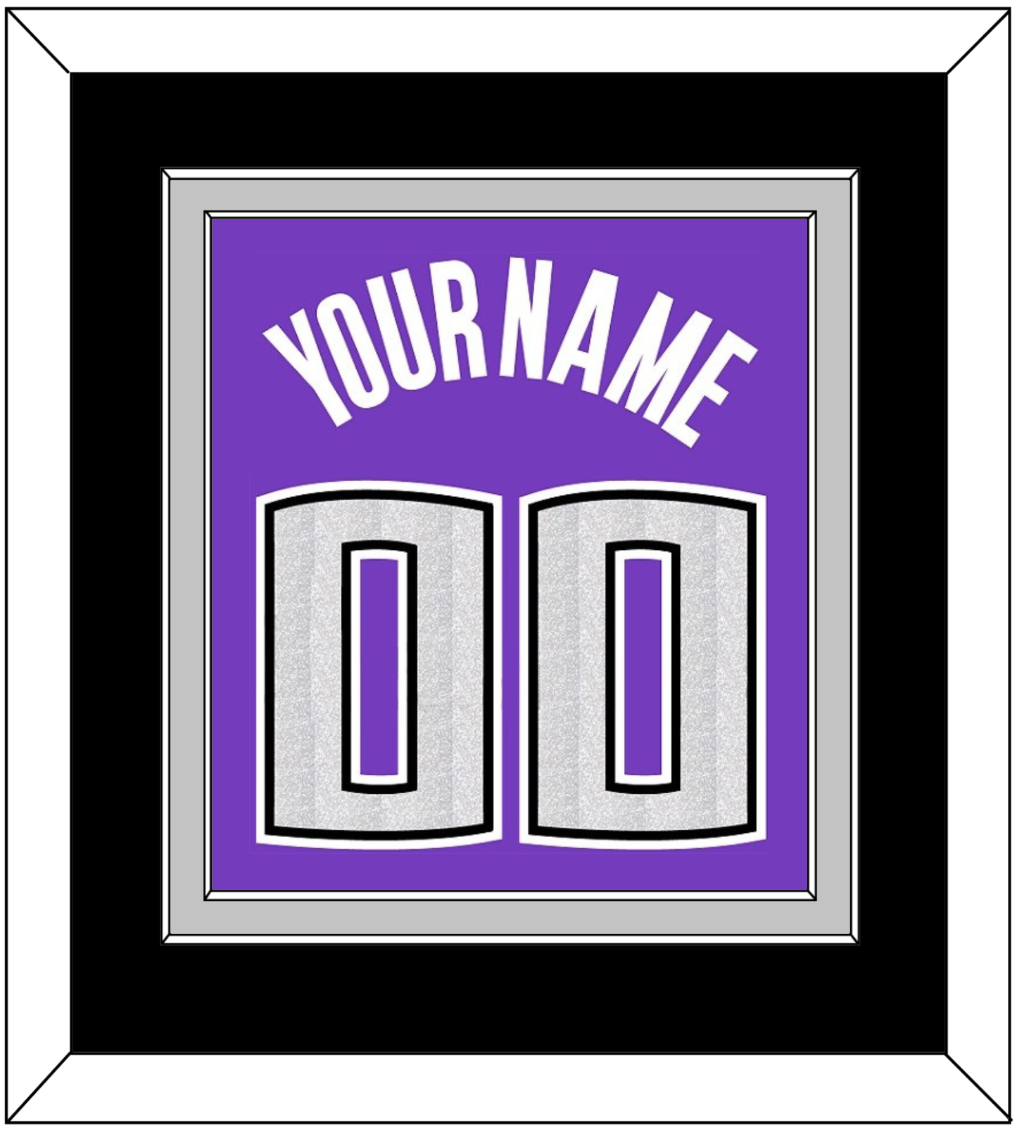 Sacramento Name & Number - Road Purple (2014-2016) - Signature Tier 4