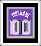 Sacramento Name & Number - Road Purple (2014-2016) - Double Mat 4