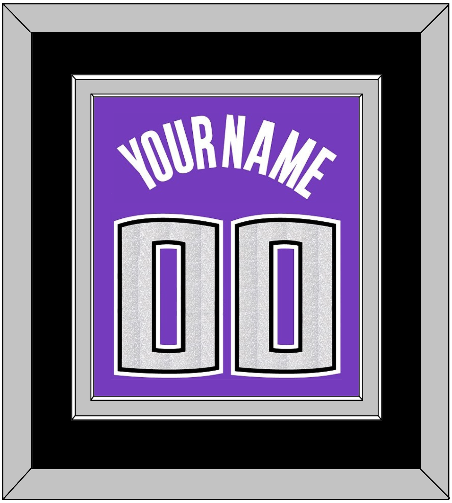Sacramento Name & Number - Road Purple (2014-2016) - Signature Tier 4