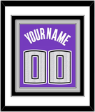 Sacramento Name & Number - Road Purple (2014-2016) - Triple Mat 1