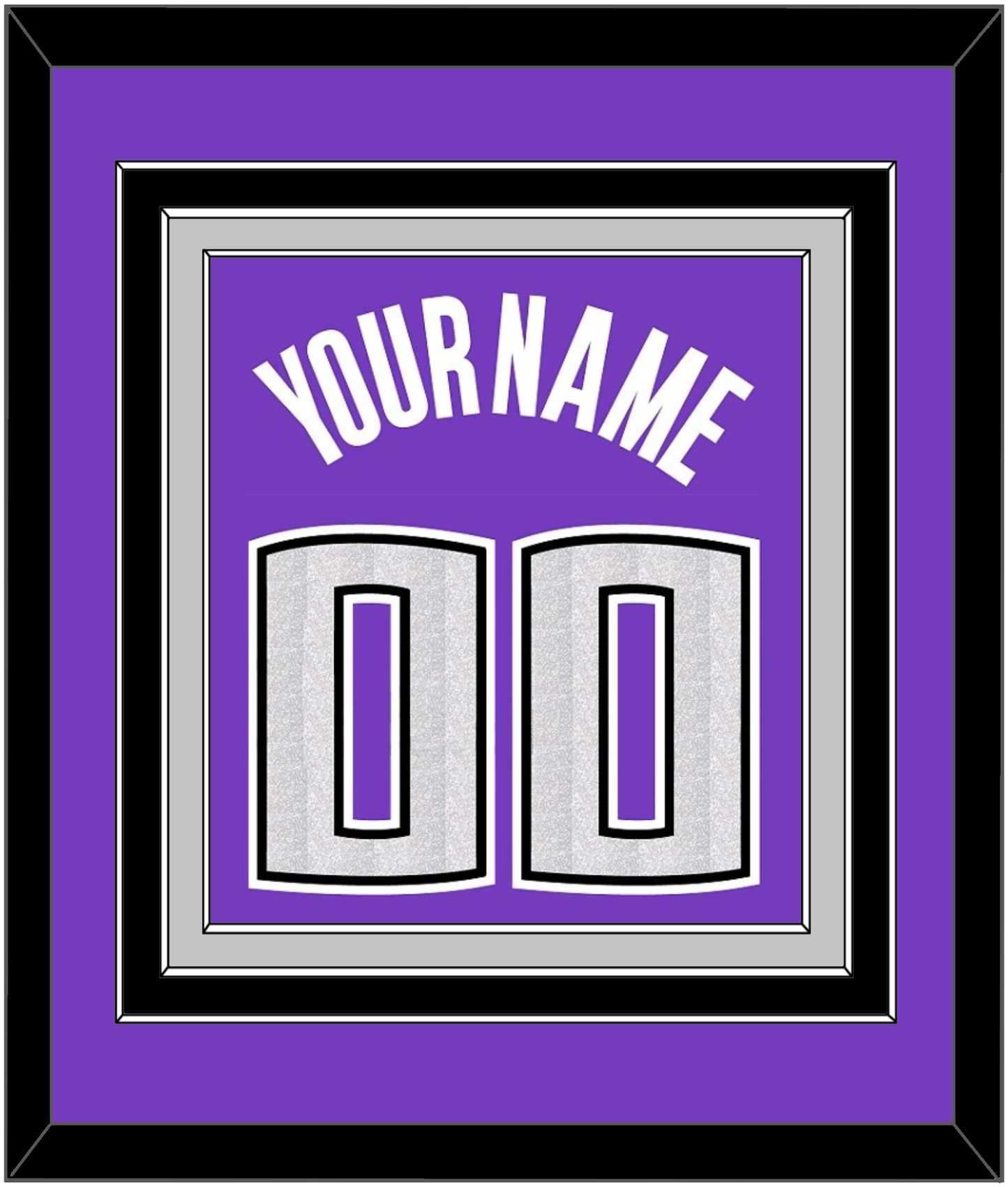 Sacramento Name & Number - Road Purple (2014-2016) - Premier Tier 2