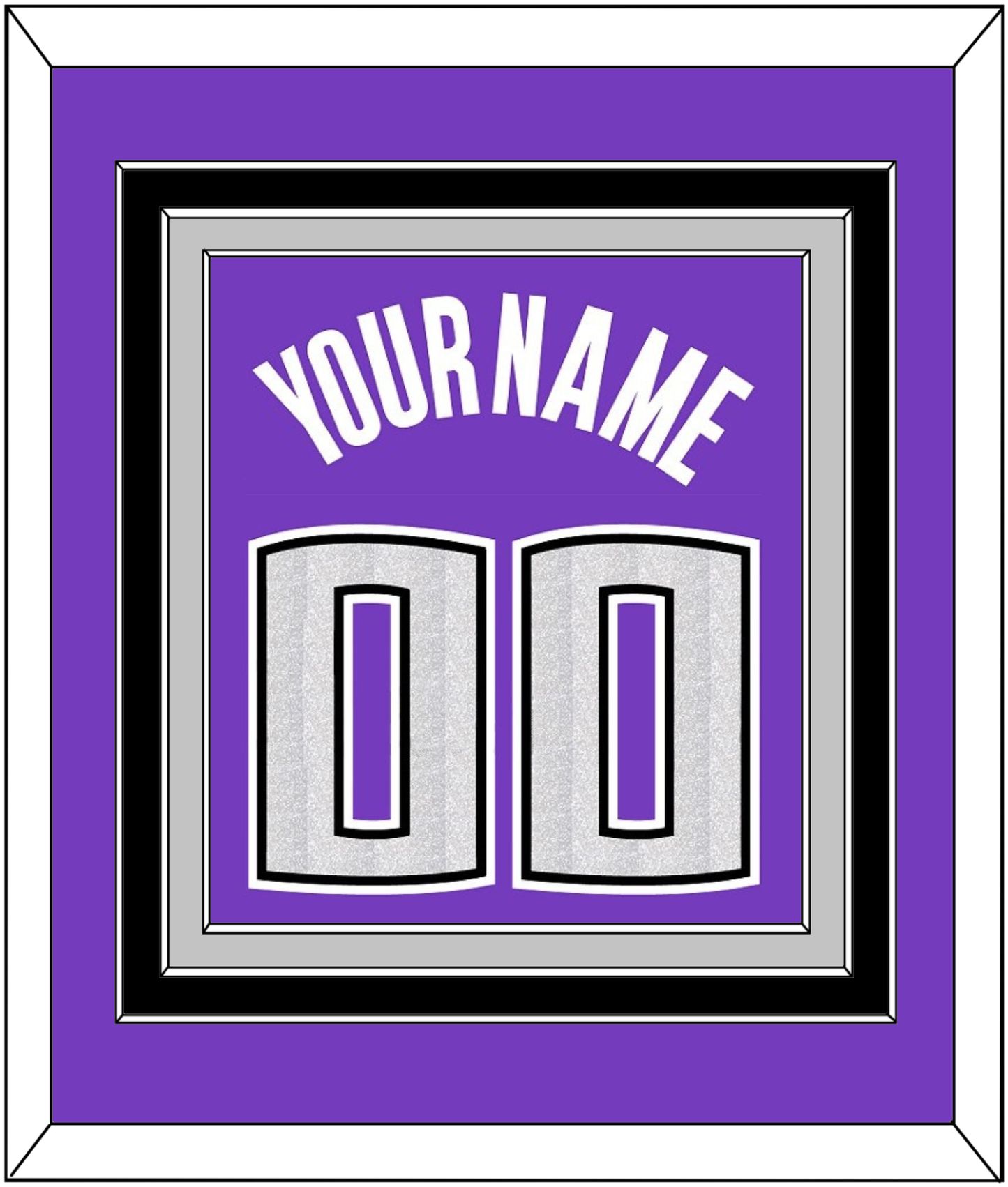 Sacramento Name & Number - Road Purple (2014-2016) - Premier Tier 2