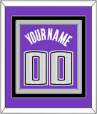 Sacramento Name & Number - Road Purple (2014-2016) - Triple Mat 2