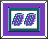 Utah Number - Home White (1996-2004) - Double Mat 2