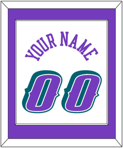 Utah Name & Number - Home White (1996-2004) - Single Mat 1