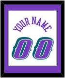 Utah Name & Number - Home White (1996-2004) - Single Mat 1