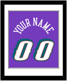 Utah Name & Number - Road Purple (1996-2004) - Single Mat 1