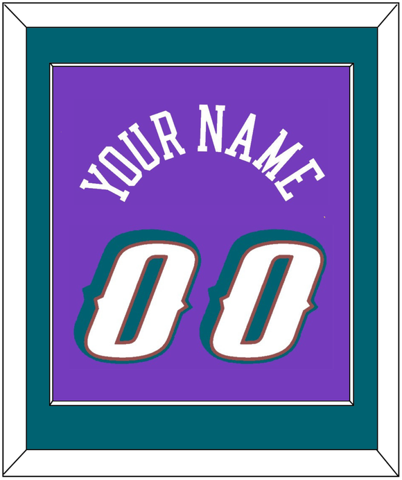 Utah Name & Number - Road Purple (1996-2004) - Single Mat 2