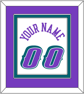 Utah Name & Number - Home White (1996-2004) - Double Mat 2